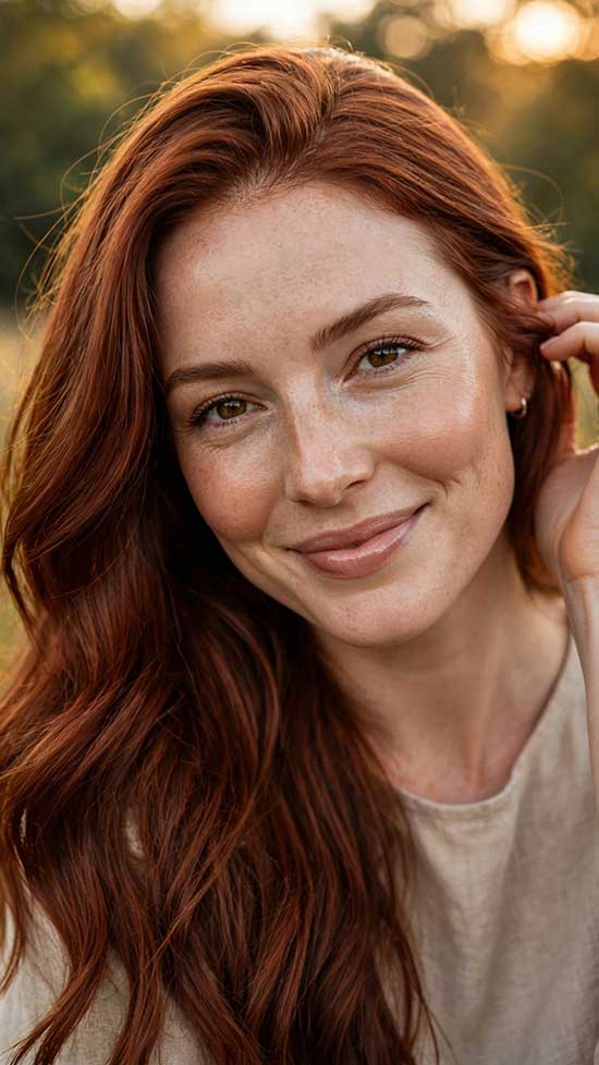 21 Bold Halloween Hair Color Ideas with Red, Burgundy, and Cherry Tones 19 Classic Auburn Red
