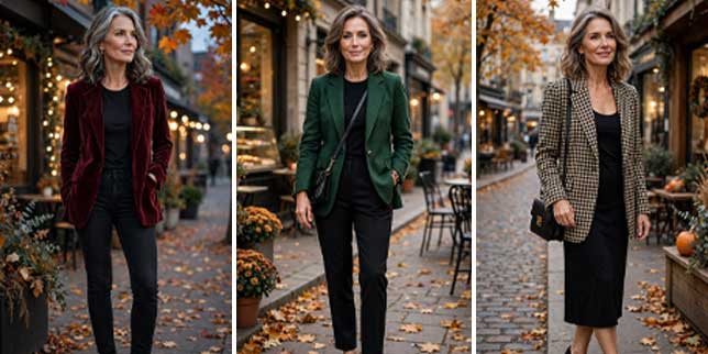 fall blazer outfits for women over 50