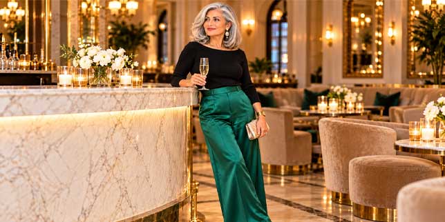 How to wear wide-leg pants after 50