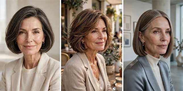 Short bob haircuts for women over 50