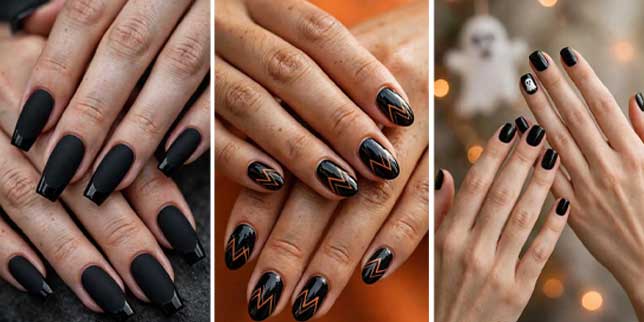 simple Halloween nail ideas