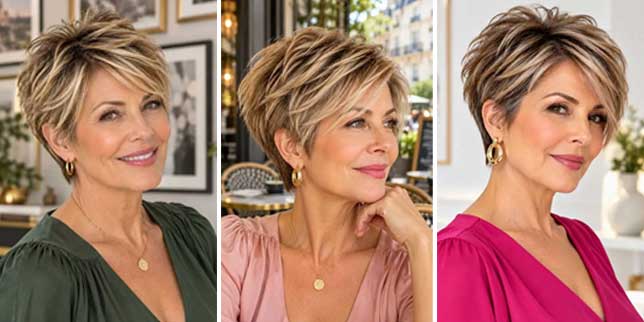 Textured pixie haircuts for women over 50