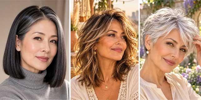 Wash-and-wear hairstyles for women over 50
