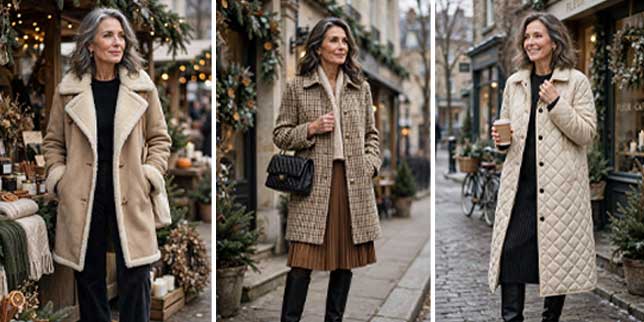 winter coat outfits for women over 50